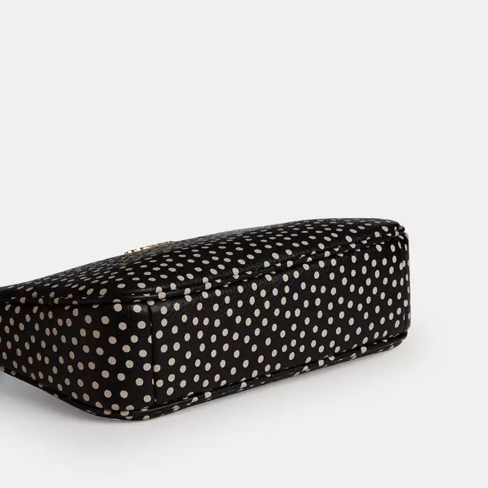 New! ⚜️ Coach Nolita 19 In Black and White Polka Dot Mini Bag ☪ - Picture 5 of 8